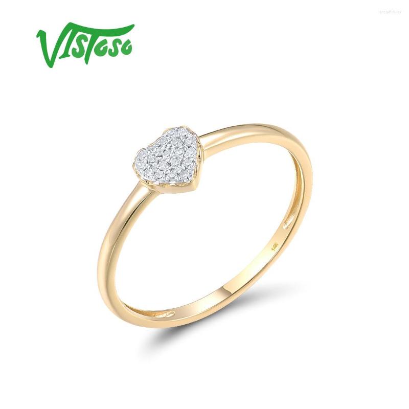 Cluster Rings VISTOSO Genuine 14K 585 Yellow Gold Ring For Women Sparkling Natural Diamonds Sweet Heart Shaped Fashion Fine Chic Jewelry
Cluster Rings VISTOSO Genuine 14K 585 Yellow Gold Ring For Women Sparkling Natural Diamonds Sweet Heart Shaped Fashion Fine Chic Jewelry