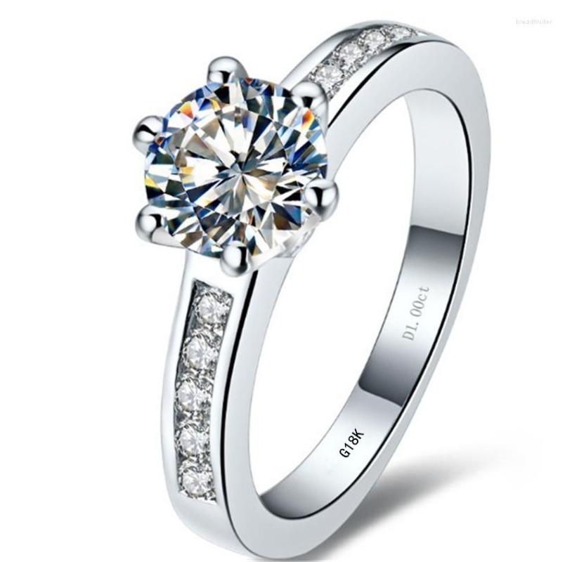 Cluster Rings Solid 18K White Gold AU750 Ring 1CT Moissanite Wedding For Women Statement Anniversary Day Gift Girl D Color
Cluster Rings Solid 18K White Gold AU750 Ring 1CT Moissanite Wedding For Women Statement Anniversary Day Gift Girl D Color