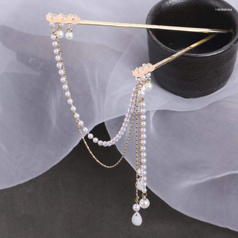 Hair Clips Pearl Tassel Double Chain Fork Hairpin Retro Accessories Chinese Han Clothes Headdress Two Sticks
Hair Clips Pearl Tassel Double Chain Fork Hairpin Retro Accessories Chinese Han Clothes Headdress Two Sticks