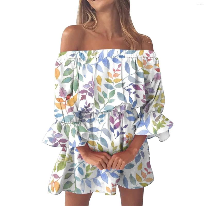 Casual Dresses Boho For Women 2023 Summer Sexy Off Shoulder Floral Print Flare Sleeve Tunic Dress Mini Sundress Vestido, Blue
Casual Dresses Boho For Women 2023 Summer Sexy Off Shoulder Floral Print Flare Sleeve Tunic Dress Mini Sundress Vestido, Blue