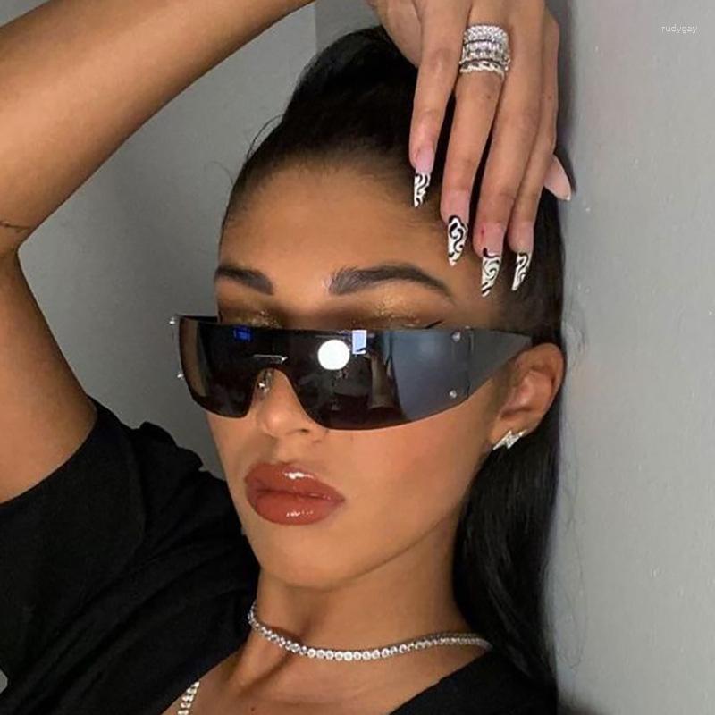 Sunglasses Rimless For Women Men Trendy Sun Glasses Punk One Piece Goggles Shades Oculos De So UV400
Sunglasses Rimless For Women Men Trendy Sun Glasses Punk One Piece Goggles Shades Oculos De So UV400