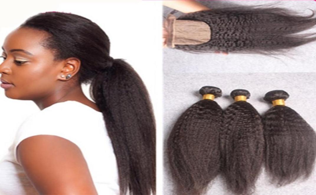 Kinky Straight With Silk Base Lace Closure 4PcsLot Italian Coarse Yaki Human Hair Lace Closure With Hair Extensions For Black Wom18123387, Natural color
Kinky Straight With Silk Base Lace Closure 4PcsLot Italian Coarse Yaki Human Hair Lace Closure With Hair Extensions For Black Wom18123387, Natural color