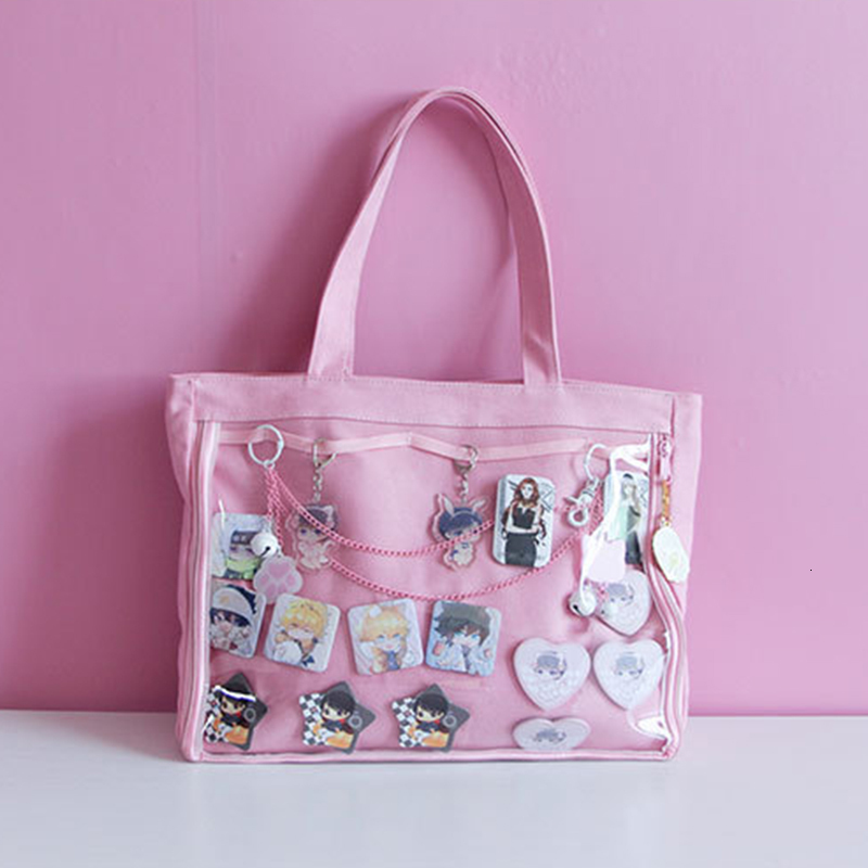 Evening Bags Ita Bag Girls Lolita Style Lovely Crossbody Kawaii Clear Bag Schoolbags For Teenage Girls Candy Sweet Itabag Shoulder Bags H210 230627