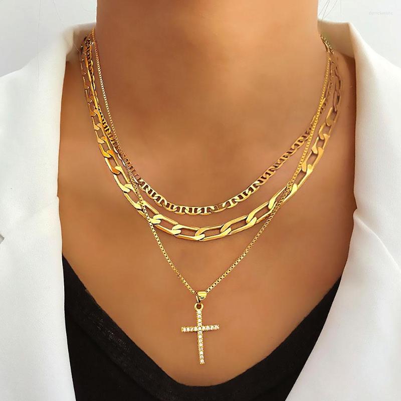 Pendant Necklaces DAXI Multilayer Crystal Cross Necklace Charm Choker Jewelry Women's Neck Chain Gift
Pendant Necklaces DAXI Multilayer Crystal Cross Necklace Charm Choker Jewelry Women's Neck Chain Gift