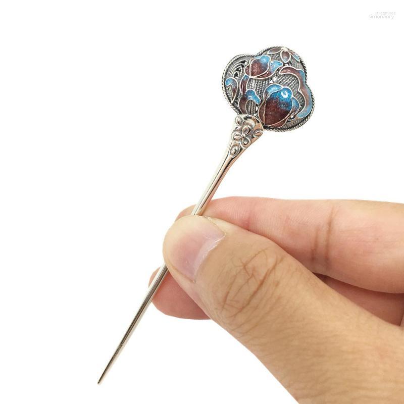 Hair Clips Cloisonne Thai Silver Stick Chinese Hairpin Pins For Women Accessories Wedding Jewelry Pince WIGO1283
Hair Clips Cloisonne Thai Silver Stick Chinese Hairpin Pins For Women Accessories Wedding Jewelry Pince WIGO1283