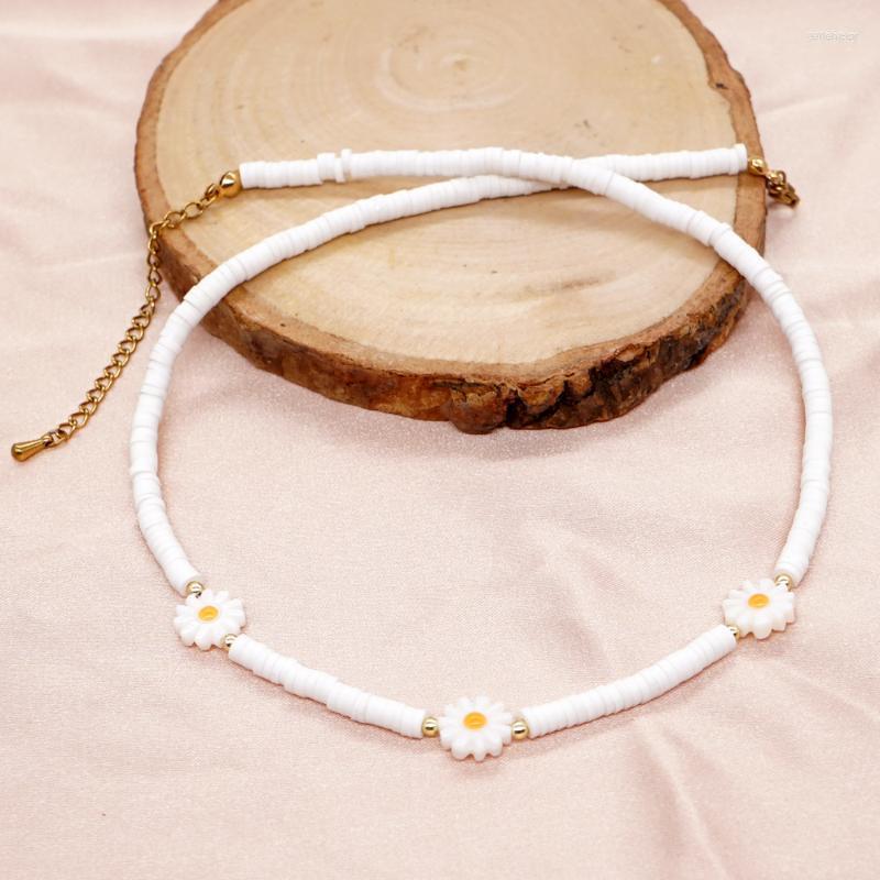Choker Chokers Go2Boho White Summer Daisy Flower Polymer Clay Neclaces 4mm Disc Beaded Heishi Necklace For Women Minimalist JewelryChokers G
Choker Chokers Go2Boho White Summer Daisy Flower Polymer Clay Neclaces 4mm Disc Beaded Heishi Necklace For Women Minimalist JewelryChokers G