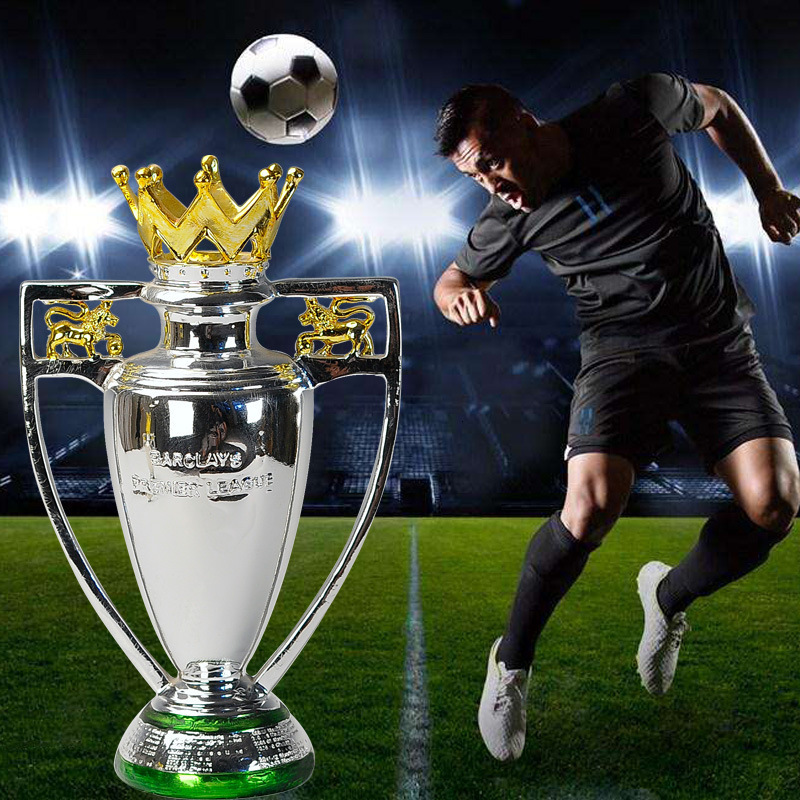 Decorative Objects Figurines Football Trophy Europe Award League Model Cup European Ornaments Soccer Champion Souvenir Gifts for Fans 230627
