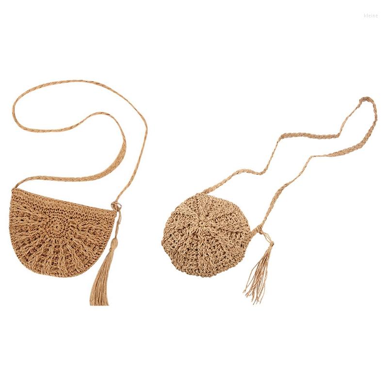Evening Bags 2 Pcs Straw Crossbody Bag Women Weave Shoulder Round Summer Beach Purse And Handbags (Khaki &Light Brown), As shown
Evening Bags 2 Pcs Straw Crossbody Bag Women Weave Shoulder Round Summer Beach Purse And Handbags (Khaki &Light Brown), As shown