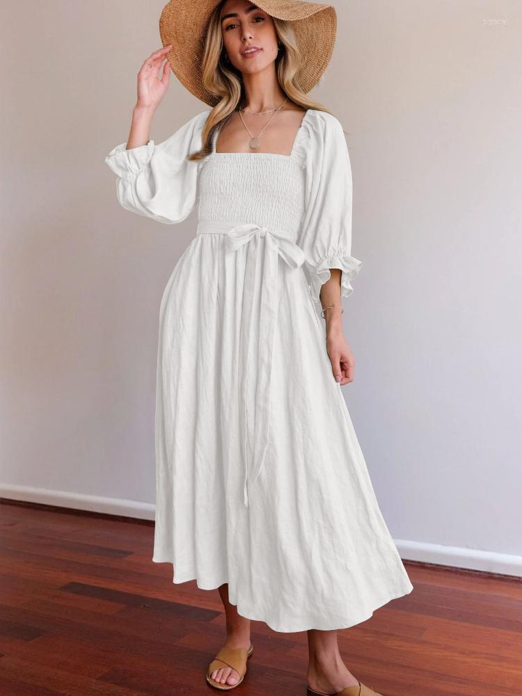 Casual Dresses Elegant Vintage Women' White Dress Fashion French V-neck Ruffled Lantern Sleeves Female Formal Occasion Evening Robe, Emerald
Casual Dresses Elegant Vintage Women' White Dress Fashion French V-neck Ruffled Lantern Sleeves Female Formal Occasion Evening Robe, Emerald