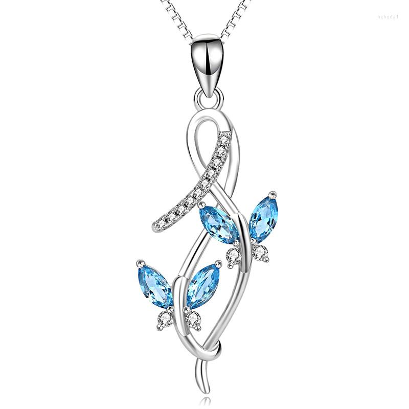 Pendant Necklaces Huitan Aesthetic Women Necklace Sky Blue Butterfly Flower Paved Luxury Romantic Bridal Wedding Gift Jewelry
Pendant Necklaces Huitan Aesthetic Women Necklace Sky Blue Butterfly Flower Paved Luxury Romantic Bridal Wedding Gift Jewelry