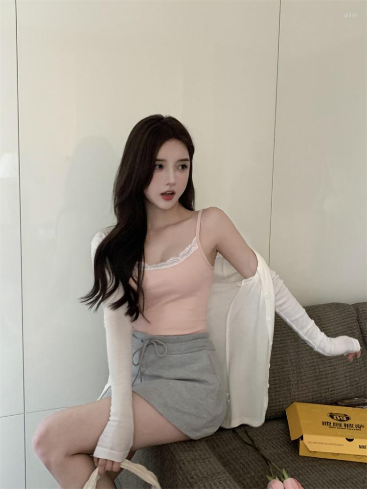 Women's Tanks Pink Crop Top Women Summer Cute Cropped Lace Trim Slim Camis Sweet Girl Aesthetic Kawaii Clothes, Blue crop top
Women's Tanks Pink Crop Top Women Summer Cute Cropped Lace Trim Slim Camis Sweet Girl Aesthetic Kawaii Clothes, Blue crop top