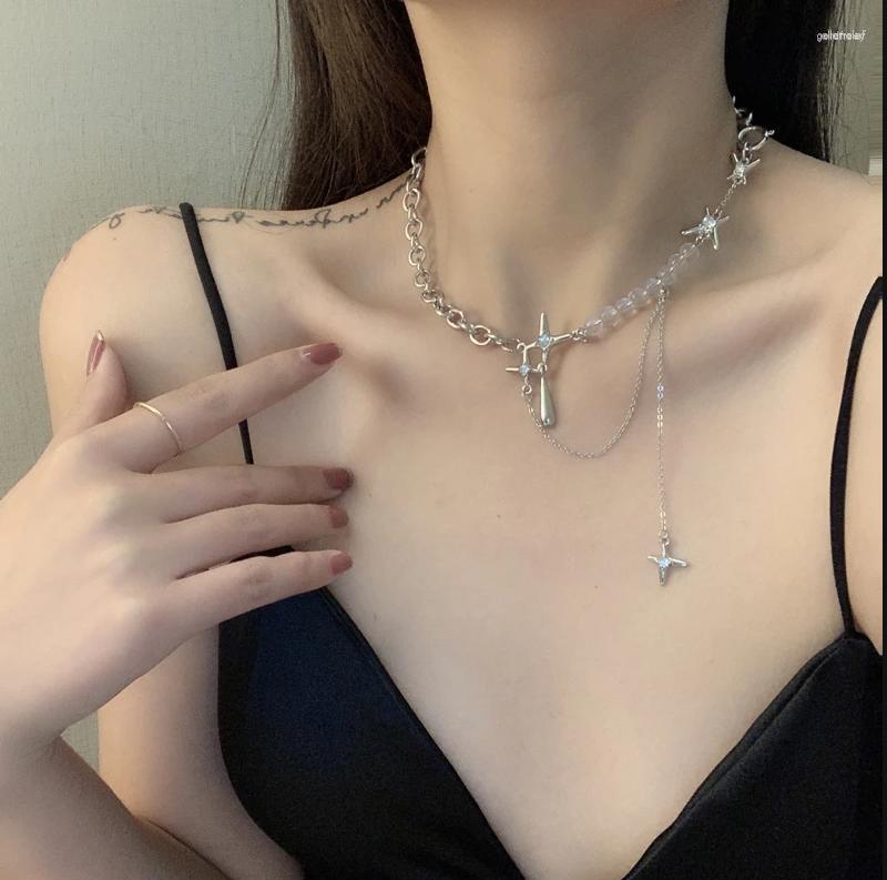 Choker Shiny Zircon Crystal Irregular Star Chain Necklace For Women Beads Pendant Asymmetric Fairycore Y2k Jewelry
Choker Shiny Zircon Crystal Irregular Star Chain Necklace For Women Beads Pendant Asymmetric Fairycore Y2k Jewelry