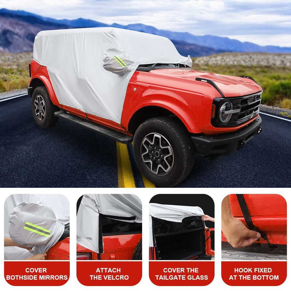 Covers Car Cover for Ford Bronco 4 Door 2021 2022 Windproof Watter Proof Dustproof Scratch Resistant Outdoor UV ProtectionHKD230628
