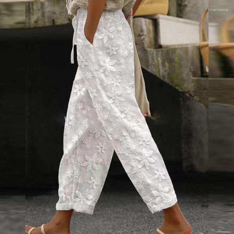 Women' Pants Women' Elastic Waist Long Trousers Leisure Loose Cotton Lace Embroidery Solid Color Womens Casual Petite
Women' Pants Women' Elastic Waist Long Trousers Leisure Loose Cotton Lace Embroidery Solid Color Womens Casual Petite