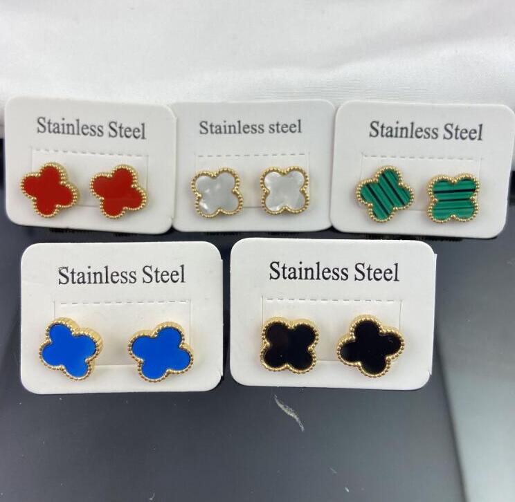 Designer Earrings Lucky Clover Titanium Steel Studs for Women Sense Lightweight Temperament All-match Fastness Earrings Jewelry Gift
Designer Earrings Lucky Clover Titanium Steel Studs for Women Sense Lightweight Temperament All-match Fastness Earrings Jewelry Gift