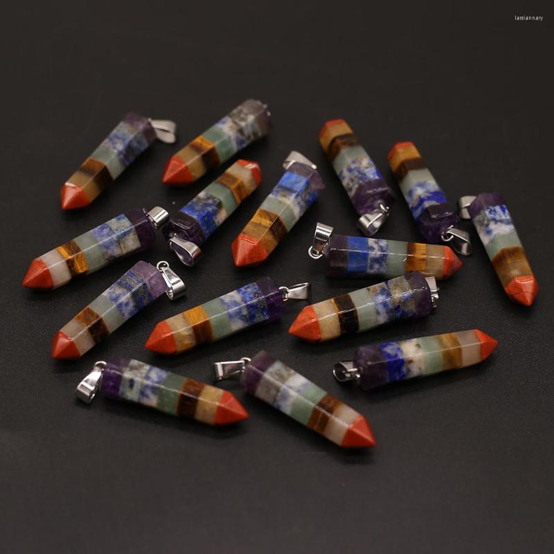 Pendant Necklaces 1pcs Natural Stone Seven Chakras Pendants For Earring Accessories Jewelry Making DIY Size 12x50mm 10x32mm
Pendant Necklaces 1pcs Natural Stone Seven Chakras Pendants For Earring Accessories Jewelry Making DIY Size 12x50mm 10x32mm
