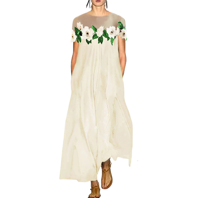 Basic Casual Dresses Lemongor FlowerEmbellished Seethrough Elegant Party Evening Dress Short Sleeve RoundNeck Banquet Maxi for Women 230627, Beige
Basic Casual Dresses Lemongor FlowerEmbellished Seethrough Elegant Party Evening Dress Short Sleeve RoundNeck Banquet Maxi for Women 230627, Beige