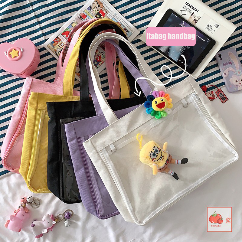 Evening Bags Ita Bag Girls Lolita Style Lovely Crossbody Kawaii Clear Bag Schoolbags For Teenage Girls Candy Sweet Itabag Shoulder Bags H210 230627