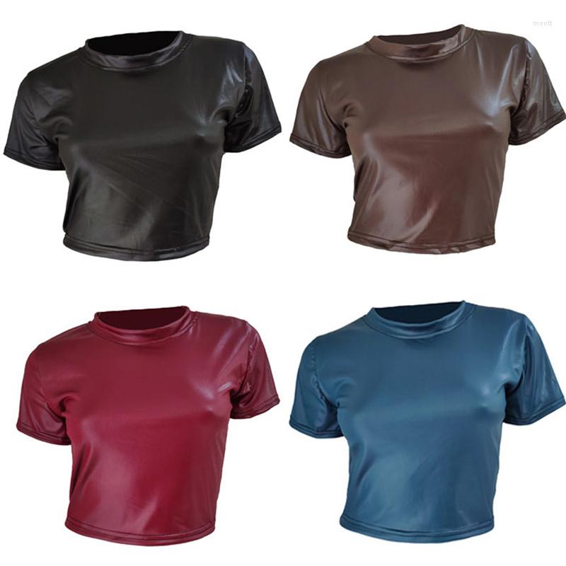 Women' T Shirts Casual PU Leather Soild T-Shirt Femme Sexy Punk Ladies Streetwear Crop Top Chic Clubwear Bodycon Black Skinny Camis Summer
Women' T Shirts Casual PU Leather Soild T-Shirt Femme Sexy Punk Ladies Streetwear Crop Top Chic Clubwear Bodycon Black Skinny Camis Summer