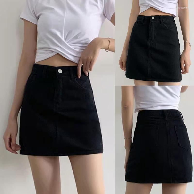 Skirts High Waist Black A-Line Denim Mini Short Skirt Sexy Package Hip Slim Fitted Flared Hem Solid Color Jean Streetwear
Skirts High Waist Black A-Line Denim Mini Short Skirt Sexy Package Hip Slim Fitted Flared Hem Solid Color Jean Streetwear