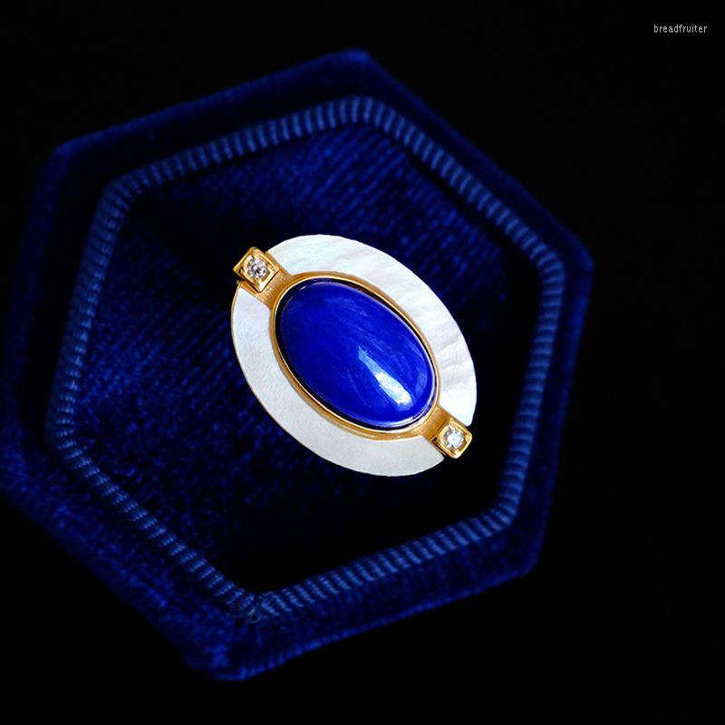 Cluster Rings Classic Lapis Lazuli For Women Artificial White Fritillary Light Luxury And High-end Sense Blue Gemstone Jewelry
Cluster Rings Classic Lapis Lazuli For Women Artificial White Fritillary Light Luxury And High-end Sense Blue Gemstone Jewelry