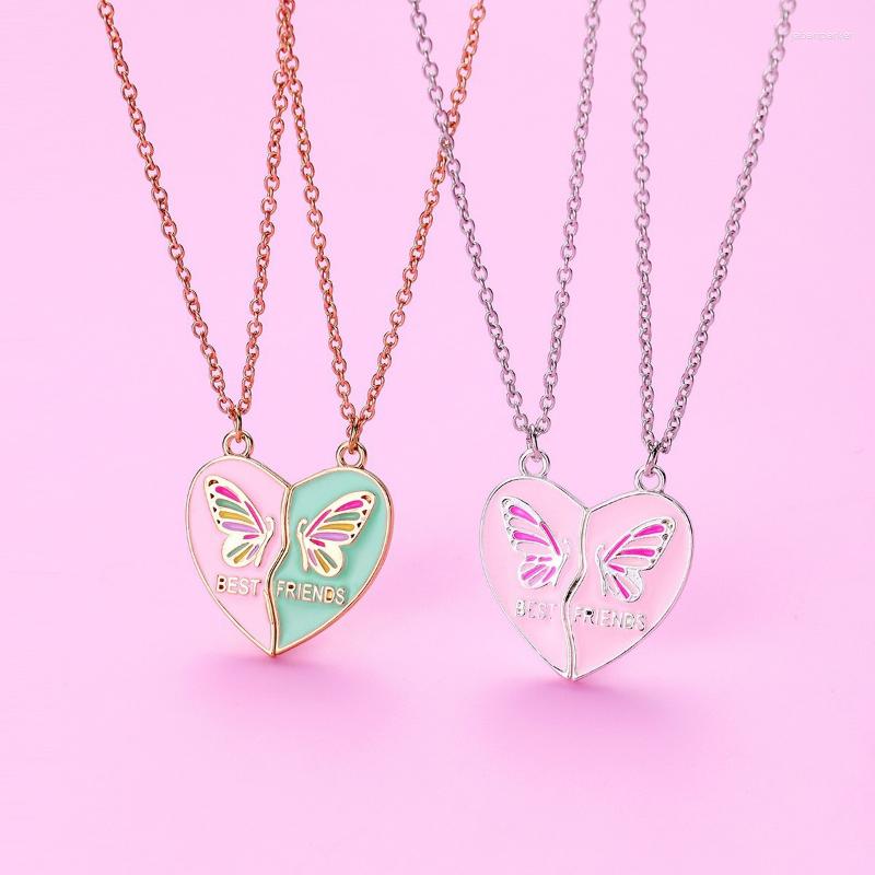 Pendant Necklaces Luoluo&baby 2Pcs/set Cute Cartoon Butterfly Heart Chain Friend Necklace BFF Friendship Jewelry Gifts For Kids
Pendant Necklaces Luoluo&baby 2Pcs/set Cute Cartoon Butterfly Heart Chain Friend Necklace BFF Friendship Jewelry Gifts For Kids