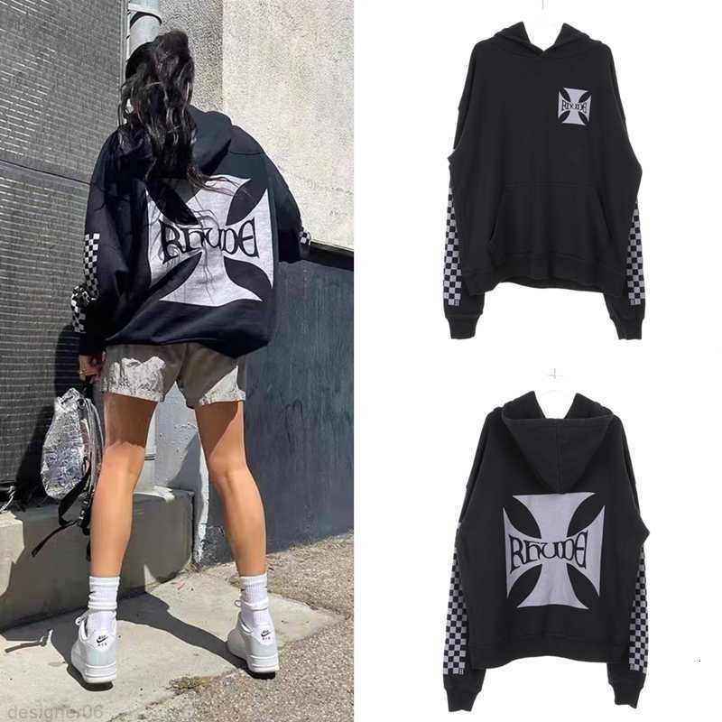 Designer Clothing Hoodies Fashion Sweatshirts Special Rhude Washed Old Cross Checkerboard Printed Sweatshirt Couple Hoodie Streetwear Pullover jacket, Shipping fee
Designer Clothing Hoodies Fashion Sweatshirts Special Rhude Washed Old Cross Checkerboard Printed Sweatshirt Couple Hoodie Streetwear Pullover jacket, Shipping fee