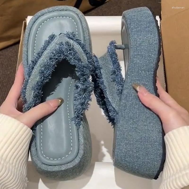 Slippers Women Shoes Platform Summer Clip Toe Wedges Flip Flops 2023 High Heels Sandals Designer Casual Ladies Slides, Black
Slippers Women Shoes Platform Summer Clip Toe Wedges Flip Flops 2023 High Heels Sandals Designer Casual Ladies Slides, Black