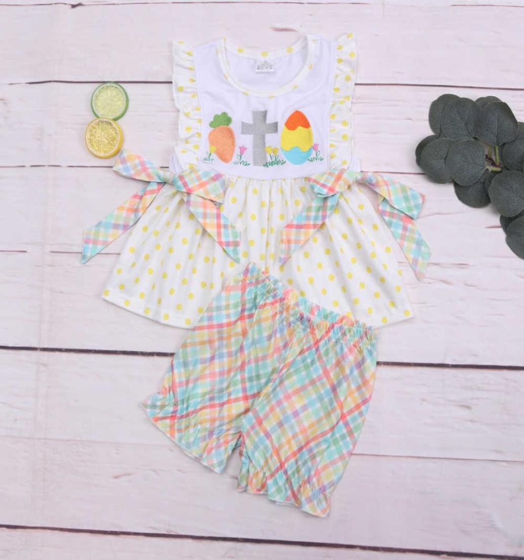 Clothing Sets 18T Easter Girl Pant Set Clothes Twopieces Outfit With Pattern Cross And Eggs Embroidery Beach Pant And White Top Su6324113, Beige
Clothing Sets 18T Easter Girl Pant Set Clothes Twopieces Outfit With Pattern Cross And Eggs Embroidery Beach Pant And White Top Su6324113, Beige