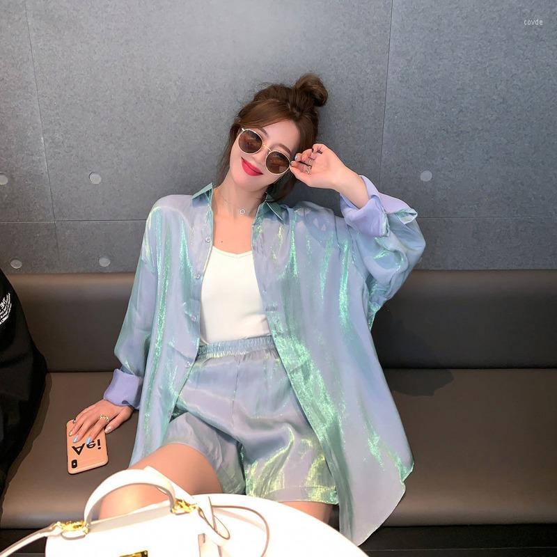 Women' Sleepwear 2023 Women' Home Clothes Summer Pajamas Suits With Shorts Reflective Korean Long Sleeve Set Loungewear Pijama 2 Piece, Lavender
Women' Sleepwear 2023 Women' Home Clothes Summer Pajamas Suits With Shorts Reflective Korean Long Sleeve Set Loungewear Pijama 2 Piece, Lavender