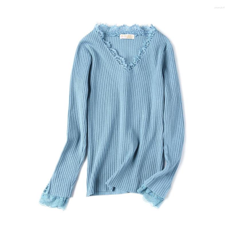 Women' Sweaters V-neck Bottoming Shirt Women Eyelash Lace Knitwear Long-sleeved Slim Pullover Top Feminine In 2023 Autumn, Black
Women' Sweaters V-neck Bottoming Shirt Women Eyelash Lace Knitwear Long-sleeved Slim Pullover Top Feminine In 2023 Autumn, Black