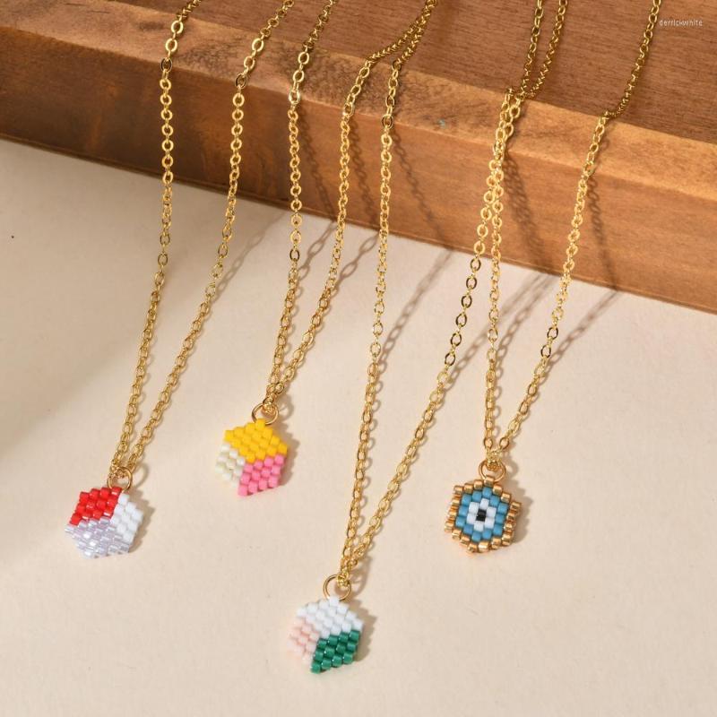 Pendant Necklaces ZMZY Cute Necklace For Women Miyuki Charm Hexagon Gift Friends Boho Handmade Woven Choker Jewelry
Pendant Necklaces ZMZY Cute Necklace For Women Miyuki Charm Hexagon Gift Friends Boho Handmade Woven Choker Jewelry