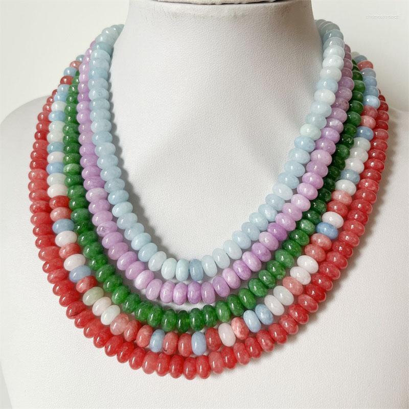 Chains 5 8MM Oval Shape Spaced Beads Necklace Natural Stone Women Luxury Varnish Green Red Purple Blue Mix Color Gemstone Est Good
Chains 5 8MM Oval Shape Spaced Beads Necklace Natural Stone Women Luxury Varnish Green Red Purple Blue Mix Color Gemstone Est Good