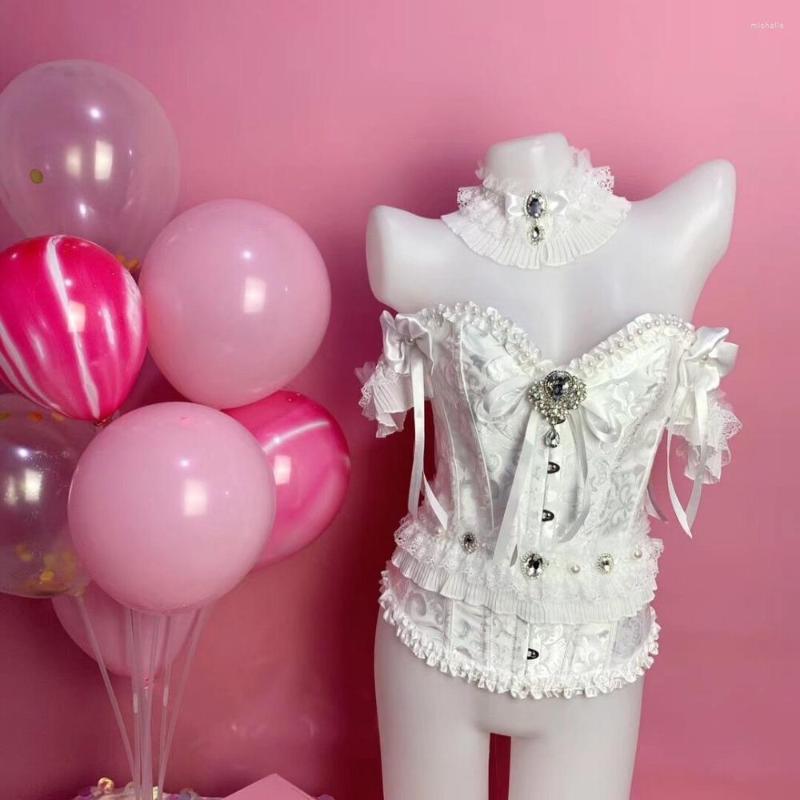 Stage Wear Sexy White Rhinestones Pearl Lace Bodysuit Skirt Outfit Set Birthday Dance Prom Bar Women Dancer, White set
Stage Wear Sexy White Rhinestones Pearl Lace Bodysuit Skirt Outfit Set Birthday Dance Prom Bar Women Dancer, White set