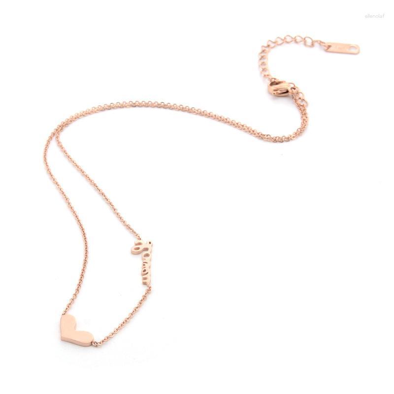 Chains Rose Gold Necklaces For Womens Heart Pendant Couple Necklace Stainless Steel Fashion Chain Choker On The Neck Jewelry
Chains Rose Gold Necklaces For Womens Heart Pendant Couple Necklace Stainless Steel Fashion Chain Choker On The Neck Jewelry