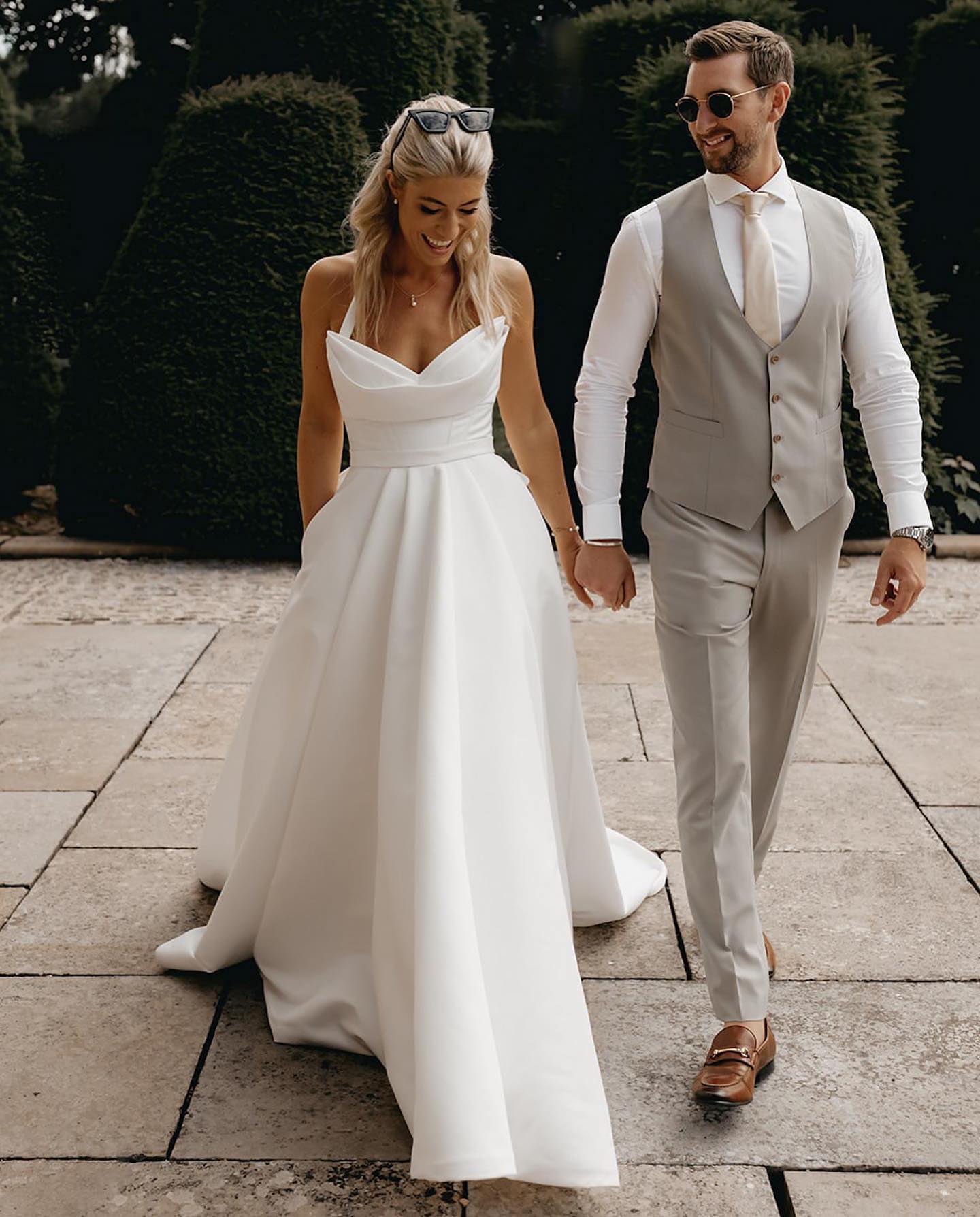 Milla Nova Boho A e Dresses for bride Halter Satin Wedding Dress Bow knot Back designer bridal gowns