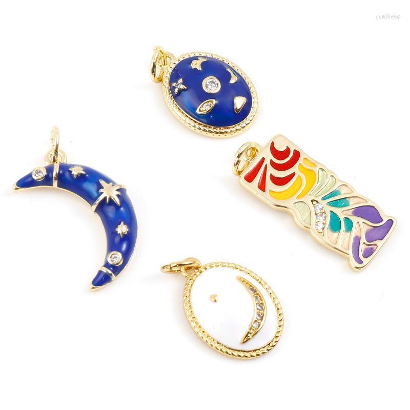 Pendant Necklaces Copper Micro Pave Pendants Gold Color Metal Multicolor Half Moon Star Charms DIY Making Necklace Women Party Jewelry Gifts
Pendant Necklaces Copper Micro Pave Pendants Gold Color Metal Multicolor Half Moon Star Charms DIY Making Necklace Women Party Jewelry Gifts