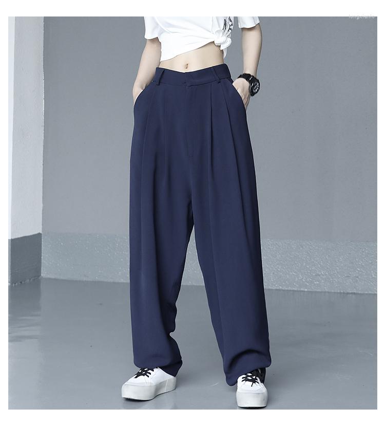 Women' Pants 2023 Summer Semi Elastic Loose Black Floor Wide Leg Casual Blue Suit Women
Women' Pants 2023 Summer Semi Elastic Loose Black Floor Wide Leg Casual Blue Suit Women