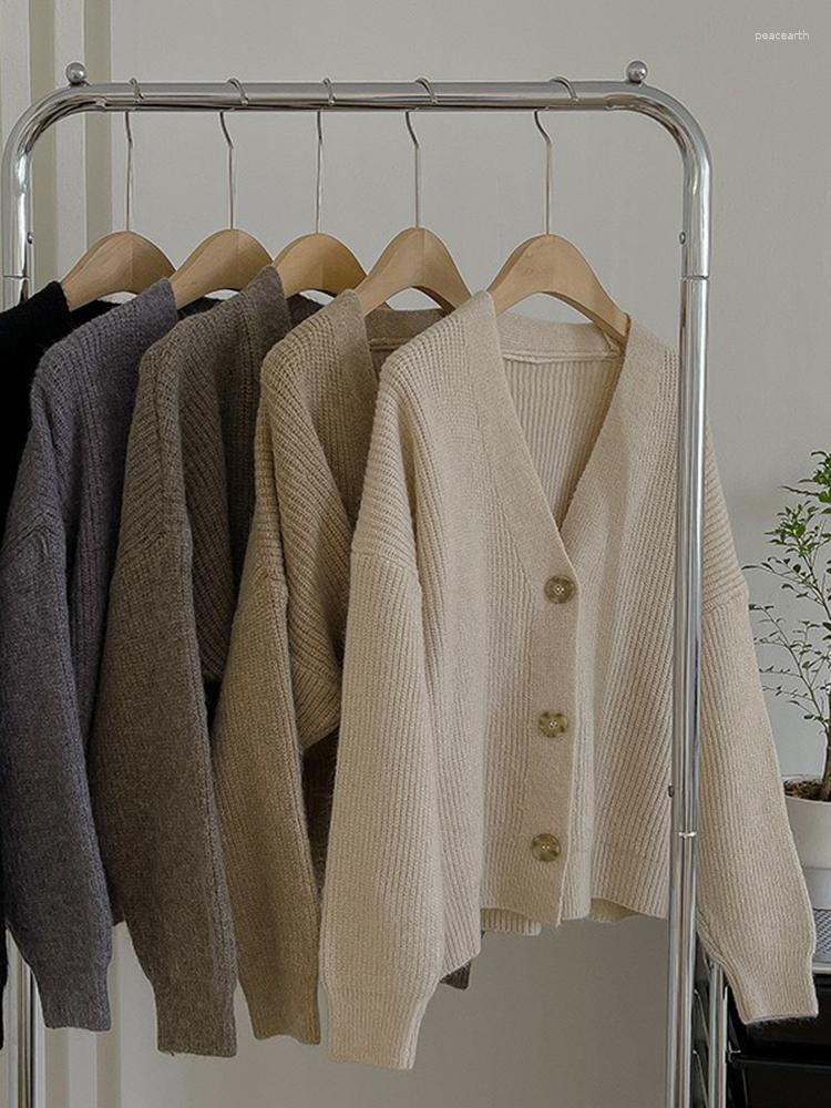 Women's Knits Lauri Laki Y2k Knitted Women's Cardigan Sweater Solid Loose V-neck Single Breasted Coats Autumn Winter Knitwear, Black
Women's Knits Lauri Laki Y2k Knitted Women's Cardigan Sweater Solid Loose V-neck Single Breasted Coats Autumn Winter Knitwear, Black