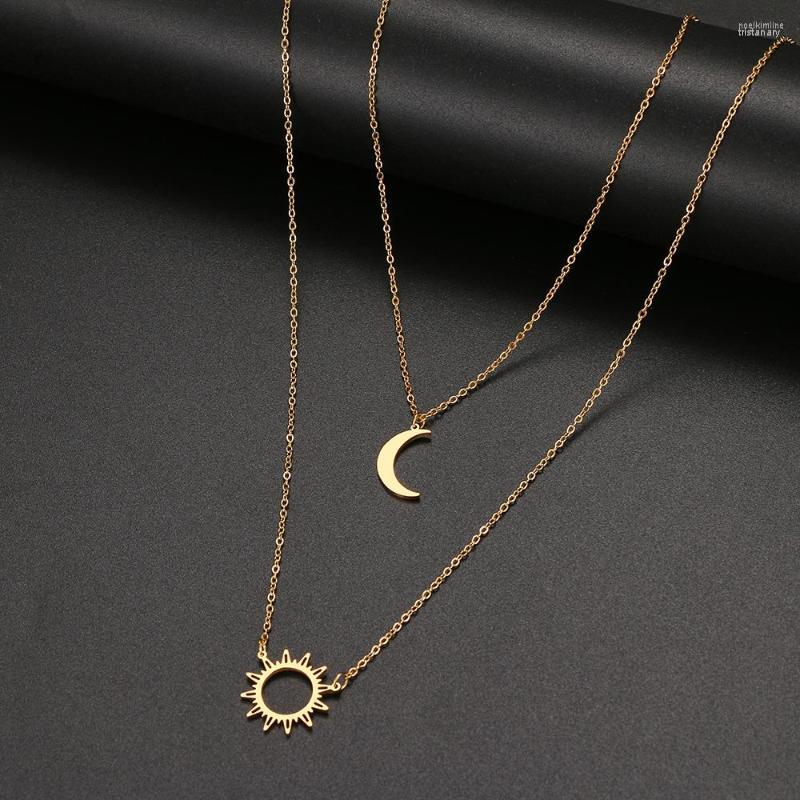 Pendant Necklaces 2023 Stainless Steel Layered Models Sun Flower Moon Necklace For Women Fashionable Exquisite Chain Party Friend Jewelry
Pendant Necklaces 2023 Stainless Steel Layered Models Sun Flower Moon Necklace For Women Fashionable Exquisite Chain Party Friend Jewelry