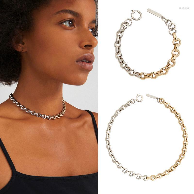 Choker LONDANY Necklace Gold And Silver Color Metallic Wind Chain Short Bracelet Set Female Collarbone
Choker LONDANY Necklace Gold And Silver Color Metallic Wind Chain Short Bracelet Set Female Collarbone