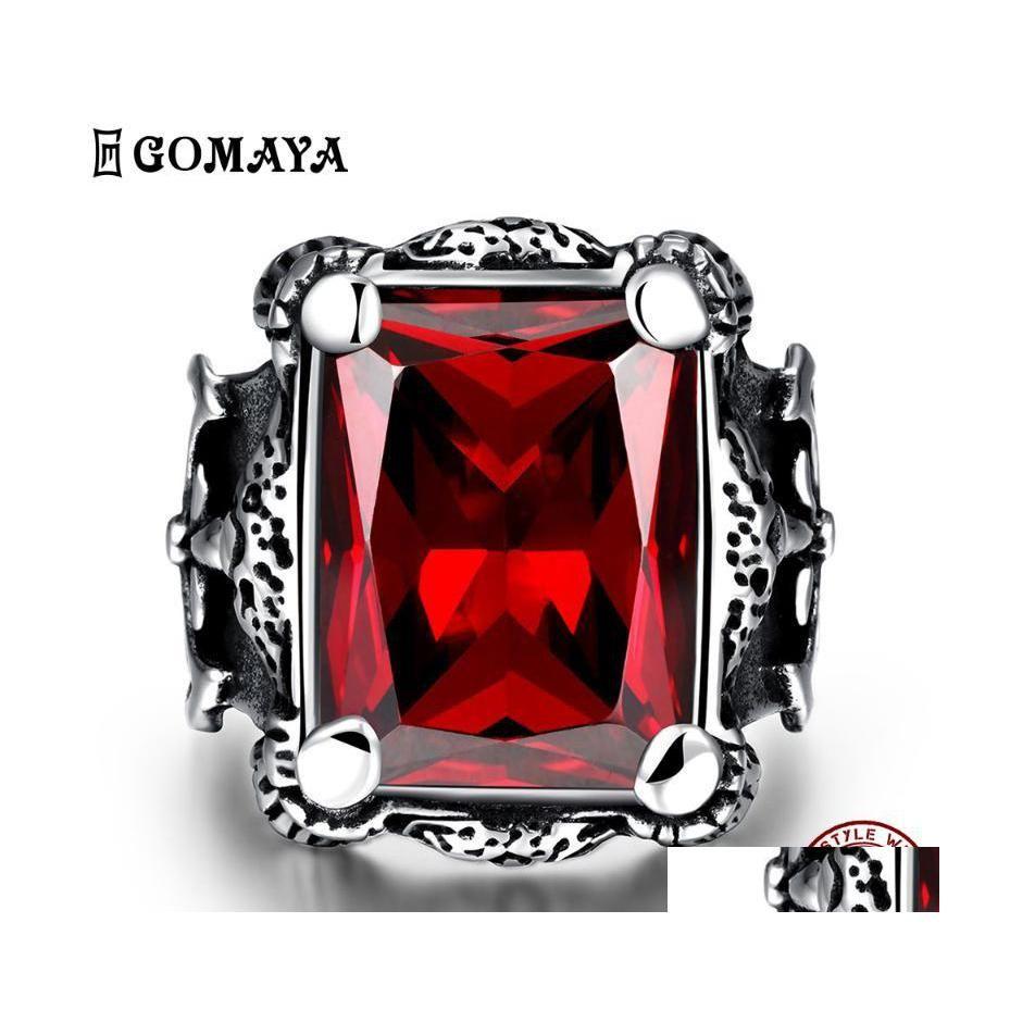 Cluster Rings Gomaya Stainless Steel Ring For Men Fashion Punk Style Square Red Zircon Party Prom Boy Jewelry Anniversary Gift On Sa Dhf1Z
Cluster Rings Gomaya Stainless Steel Ring For Men Fashion Punk Style Square Red Zircon Party Prom Boy Jewelry Anniversary Gift On Sa Dhf1Z