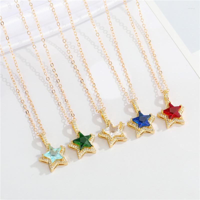 Pendant Necklaces 1Pcs Shiny Crystal Metal Star Necklace For Women Gift Jewelry Minimalist Vintage Bling Colored Zircon Geometric Clavicle
Pendant Necklaces 1Pcs Shiny Crystal Metal Star Necklace For Women Gift Jewelry Minimalist Vintage Bling Colored Zircon Geometric Clavicle