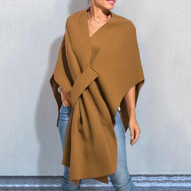 Scarves Women Cape Coat V-neck Solid Color Batwing Sleeves Loose Irregular Keep Warm Knitted Three Quarter Shawl For Dating
Scarves Women Cape Coat V-neck Solid Color Batwing Sleeves Loose Irregular Keep Warm Knitted Three Quarter Shawl For Dating