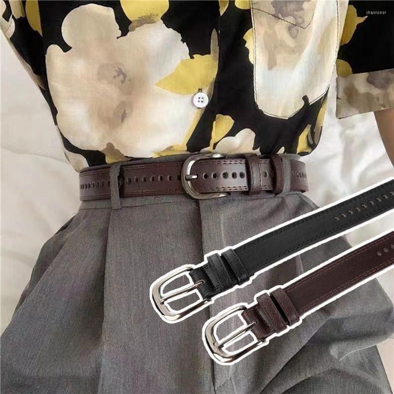Belts Women Luxury Design Retro Vintage Leather Belt Trouser Dress No-hole Buckle Waistband Thin Waist Strap, Black
Belts Women Luxury Design Retro Vintage Leather Belt Trouser Dress No-hole Buckle Waistband Thin Waist Strap, Black