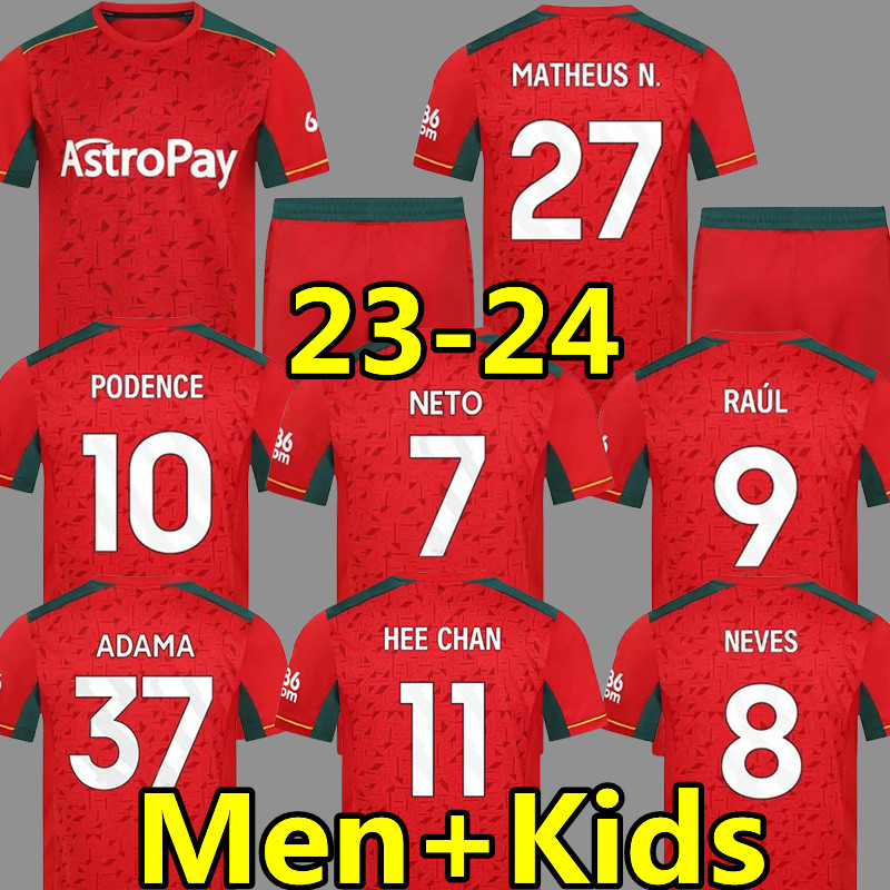 23 24 Wolves Soccer Jerseys MATHEUS NETO RAUL HEE CHAN PODENCE Adama SARABIA NEVES TRAORE LEMINA 2023 2024 Wanderers Wolverhampton Football Shirts Men Kids Kits, 23-24 away kids
23 24 Wolves Soccer Jerseys MATHEUS NETO RAUL HEE CHAN PODENCE Adama SARABIA NEVES TRAORE LEMINA 2023 2024 Wanderers Wolverhampton Football Shirts Men Kids Kits, 23-24 away kids