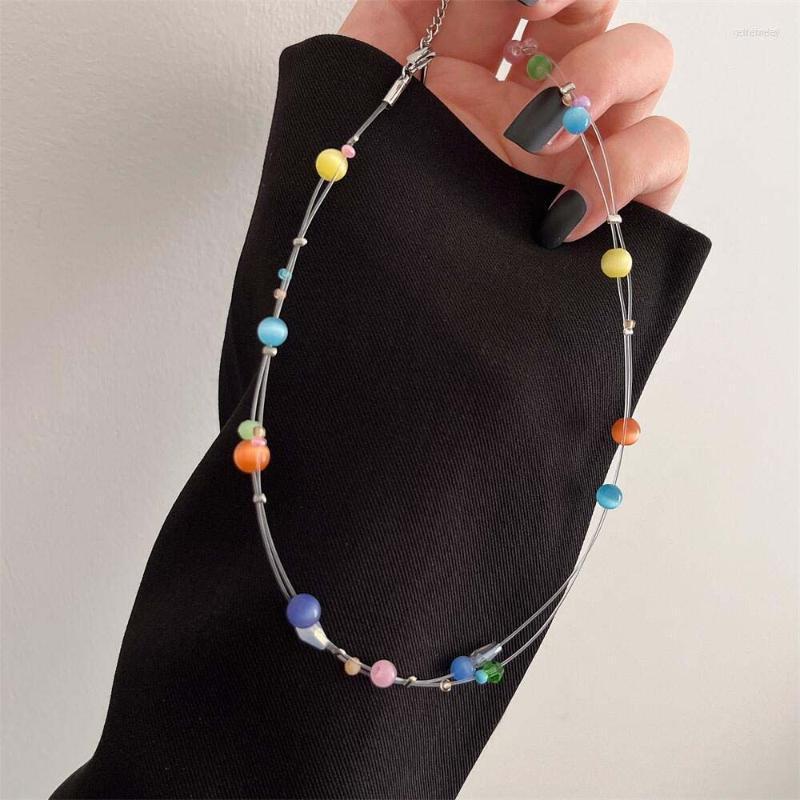 Choker Chokers Color Beaded Spring Summer Girls Clavicle Chain Opal Necklace Korean Style Women Sweater ChainChokers
Choker Chokers Color Beaded Spring Summer Girls Clavicle Chain Opal Necklace Korean Style Women Sweater ChainChokers