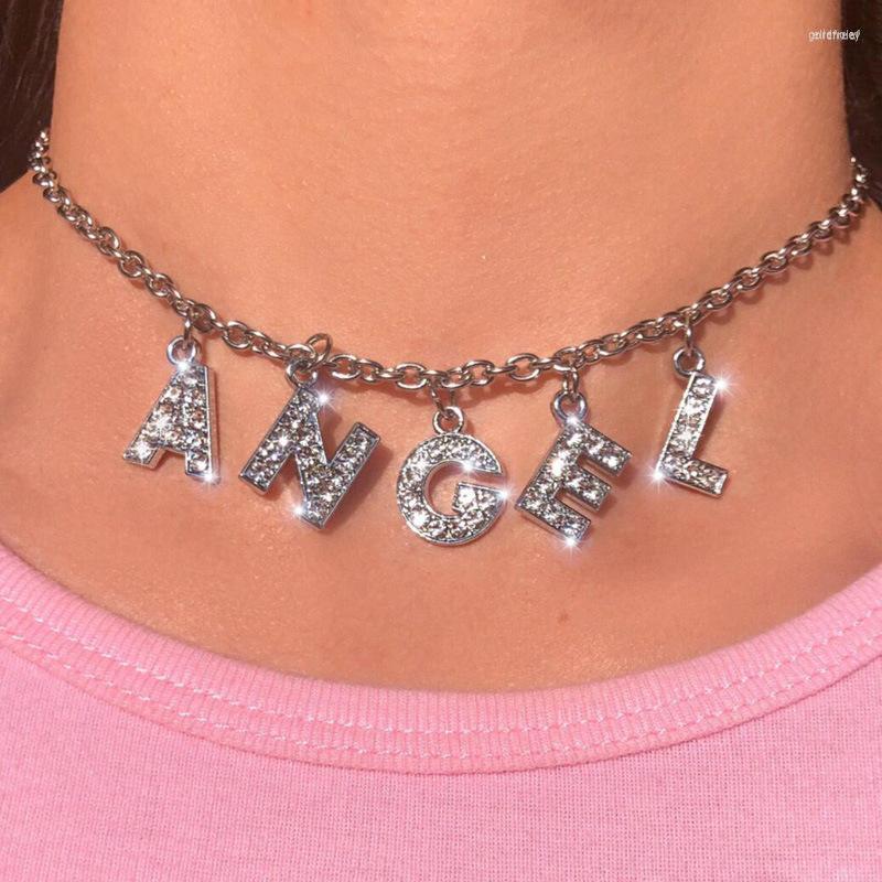 Choker Ins Girls Angel Necklace 26 Letter DIY Name Women Initial Harajuku Punk Stainless Steel Chain Collares
Choker Ins Girls Angel Necklace 26 Letter DIY Name Women Initial Harajuku Punk Stainless Steel Chain Collares