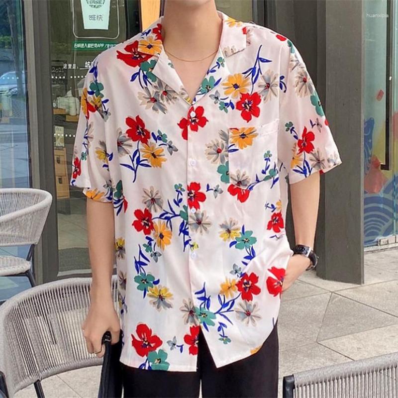 Women' Blouses Yellow Red Flower Sweet Beach Button Up Shirt For Men Womens Tops Loose Casual Cuba Neck White Hawaiian Streetwear, Sleeveless style2
Women' Blouses Yellow Red Flower Sweet Beach Button Up Shirt For Men Womens Tops Loose Casual Cuba Neck White Hawaiian Streetwear, Sleeveless style2