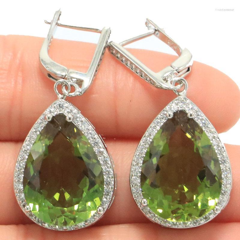 Dangle Earrings 37x16mm Fantastic Drop Shape 10.7g Green Amethyst Golden Citrine White CZ Silver Fine Jewelry
Dangle Earrings 37x16mm Fantastic Drop Shape 10.7g Green Amethyst Golden Citrine White CZ Silver Fine Jewelry